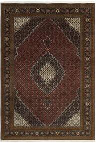  Tabriz 50 Raj Matta 206X297 Äkta Orientalisk Handknuten Svart/Mörkbrun (Ull/Silke, Persien/Iran)