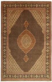  Tabriz 50 Raj Matta 201X312 Äkta Orientalisk Handknuten Mörkbrun/Svart (Ull/Silke, Persien/Iran)