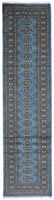 Pakistan Bokhara 2Ply Matta 79X307 Äkta Orientalisk Handknuten Hallmatta Blå/Mörkgrå (Ull, Pakistan)