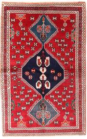  Ghashghai Matta 136X214 Äkta Orientalisk Handknuten Röd/Mörklila (Ull, Persien/Iran)