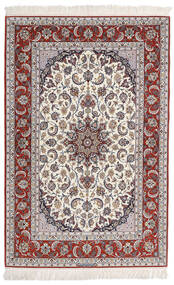  Isfahan Silkesvarp Signerad: Entashari Matta 159X230 Äkta Orientalisk Handknuten Ljusgrå/Beige (Ull/Silke, Persien/Iran)