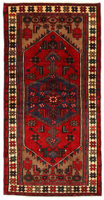  Hamadan Matta 104X205 Äkta Orientalisk Handknuten Mörkbrun/Mörkröd (Ull, Persien/Iran)