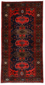  Hamadan Matta 101X191 Äkta Orientalisk Handknuten Mörkbrun/Roströd (Ull, Persien/Iran)