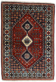  Yalameh Matta 109X155 Äkta Orientalisk Handknuten Mörkröd/Mörkgrå (Ull, Persien/Iran)