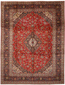  Keshan Matta 297X390 Äkta Orientalisk Handknuten Mörkbrun/Mörkröd Stor (Ull, Persien/Iran)