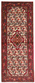  Hamadan Matta 77X190 Äkta Orientalisk Handknuten Hallmatta Mörkbrun/Mörkröd (Ull, Persien/Iran)