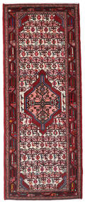  Hamadan Matta 80X205 Äkta Orientalisk Handknuten Hallmatta Mörkbrun/Mörkröd (Ull, Persien/Iran)