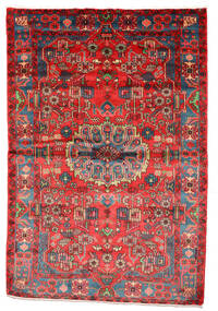  Nahavand Old Matta 154X230 Äkta Orientalisk Handknuten Mörkbrun/Röd (Ull, Persien/Iran)
