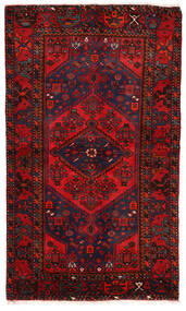  Zanjan Matta 133X223 Äkta Orientalisk Handknuten Mörkbrun/Mörkröd/Roströd (Ull, Persien/Iran)