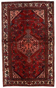  Hosseinabad Matta 132X215 Äkta Orientalisk Handknuten Mörkröd/Röd (Ull, )