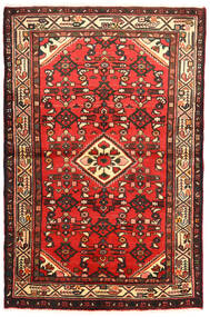 Hosseinabad Matta Matta 98X151 Röd/Brun (Ull, Persien/Iran)