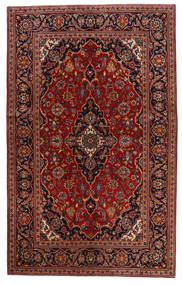  Keshan Matta 130X209 Äkta Orientalisk Handknuten Mörkröd/Mörkbrun (Ull, Persien/Iran)