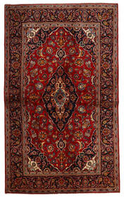  Keshan Matta 137X230 Äkta Orientalisk Handknuten Mörkröd/Mörkbrun (Ull, Persien/Iran)
