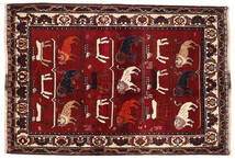  Ghashghai Matta 127X186 Äkta Orientalisk Handknuten Mörkröd/Mörkbrun (Ull, Persien/Iran)
