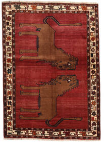  Ghashghai Matta 140X200 Äkta Orientalisk Handknuten Mörkröd/Mörkbrun (Ull, Persien/Iran)