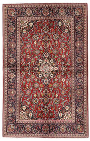  Keshan Matta 130X206 Äkta Orientalisk Handknuten Mörkröd/Mörkbrun (Ull, Persien/Iran)