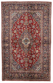  Keshan Matta 134X210 Äkta Orientalisk Handknuten Mörkröd/Mörkbrun (Ull, Persien/Iran)