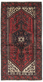  Hamadan Matta 101X190 Äkta Orientalisk Handknuten Svart/Mörkbrun (Ull, Persien/Iran)