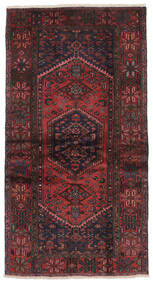  Hamadan Matta 104X195 Äkta Orientalisk Handknuten Svart/Mörkbrun (Ull, Persien/Iran)
