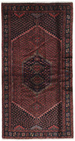  Hamadan Matta 100X192 Äkta Orientalisk Handknuten Svart/Mörkbrun (Ull, Persien/Iran)