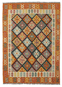 Kelim Afghan Old Style Matta 128X179 Äkta Orientalisk Handvävd Roströd/Mörkröd (Ull, Afghanistan)