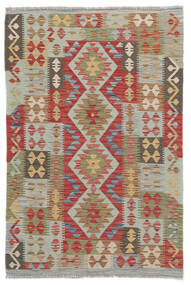  Kelim Afghan Old Style Matta 105X157 Äkta Orientalisk Handvävd Mörkbrun/Olivgrön (Ull, Afghanistan)