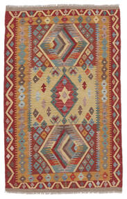  Kelim Afghan Old Style Matta 100X150 Äkta Orientalisk Handvävd Mörkbrun/Brun (Ull, Afghanistan)