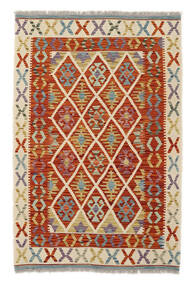  Kelim Afghan Old Style Matta 99X149 Äkta Orientalisk Handvävd Mörkröd/Vit/Cremefärgad (Ull, Afghanistan)