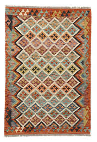  Kelim Afghan Old Style Matta 103X152 Äkta Orientalisk Handvävd Mörkbrun/Vit/Cremefärgad (Ull, Afghanistan)