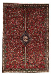  Shiraz Matta 152X227 Äkta Orientalisk Handknuten Svart/Mörkbrun (Ull, Persien/Iran)