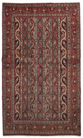  Tabriz Matta 125X215 Äkta Orientalisk Handknuten Svart/Mörkbrun (Ull, Persien/Iran)
