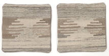  Patchwork Kuddfodral - Iran Matta 50X50 Äkta Orientalisk Handknuten Kvadratisk Mörkgrå/Mörkbrun (Ull, Persien/Iran)