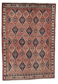  Afshar Shahre Babak Matta 127X182 Äkta Orientalisk Handknuten Mörkbrun/Svart (Ull, Persien/Iran)