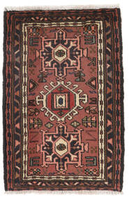  Hamadan Matta 69X104 Äkta Orientalisk Handknuten Svart/Mörkbrun (Ull, Persien/Iran)
