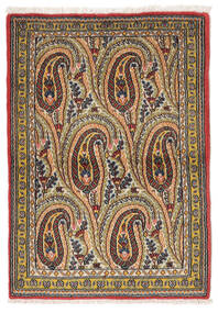  Kerman Matta 65X96 Äkta Orientalisk Handknuten Svart/Mörkbrun (Ull, Persien/Iran)