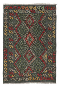  Kelim Afghan Old Style Matta 118X171 Äkta Orientalisk Handvävd Svart/Mörkgrön (Ull, Afghanistan)