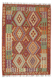  Kelim Afghan Old Style Matta 125X179 Äkta Orientalisk Handvävd Mörkbrun/Mörkgrön (Ull, Afghanistan)