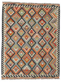  Kelim Afghan Old Style Matta 149X195 Äkta Orientalisk Handvävd Svart/Mörkbrun (Ull, Afghanistan)
