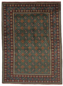  Afghan Matta 149X203 Äkta Orientalisk Handknuten Svart/Mörkbrun (Ull, Afghanistan)