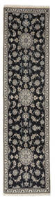  Orientalisk Nain 76X306 Hallmatta Svart/Brun (Ull, Persien/Iran)