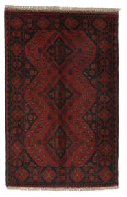  Afghan Khal Mohammadi Matta 79X123 Äkta Orientalisk Handknuten Svart/Mörkröd (Ull, )