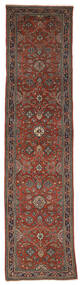  Lillian Ca. 1930 Matta 88X350 Äkta Orientalisk Handknuten Hallmatta Svart/Mörkbrun (Ull, Persien/Iran)