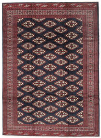  Turkaman Matta 208X287 Äkta Orientalisk Handknuten Svart/Mörkbrun (Ull, Persien/Iran)