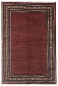  Sarough Mir Matta 207X307 Äkta Orientalisk Handknuten Svart/Mörkbrun (Ull, Persien/Iran)