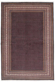  Sarough Mir Matta 209X307 Äkta Orientalisk Handknuten Svart/Mörkbrun (Ull, Persien/Iran)