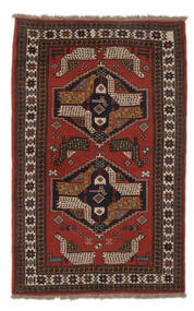  Gutchan Matta 117X186 Äkta Orientalisk Handknuten Svart/Mörkbrun (Ull, Persien/Iran)