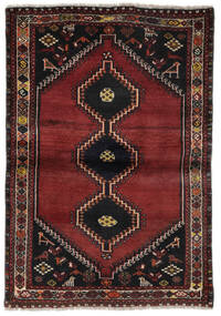  Shiraz Matta 106X150 Äkta Orientalisk Handknuten Svart/Mörkbrun (Ull, Persien/Iran)
