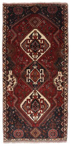  Ghashghai Matta 83X176 Äkta Orientalisk Handknuten Hallmatta Svart/Mörkbrun (Ull, Persien/Iran)