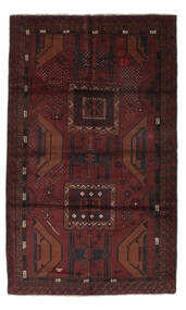  Beluch Matta 113X187 Äkta Orientalisk Handknuten Svart/Vit/Cremefärgad (Ull, Afghanistan)