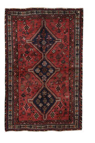  Shiraz Matta 145X231 Äkta Orientalisk Handknuten Svart/Vit/Cremefärgad (Ull, Persien/Iran)
